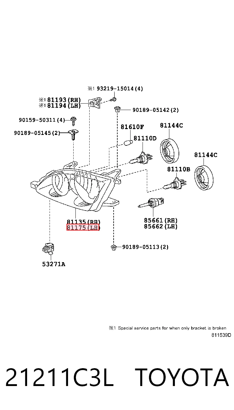 Compre Luz esquerda Toyota Avensis 1