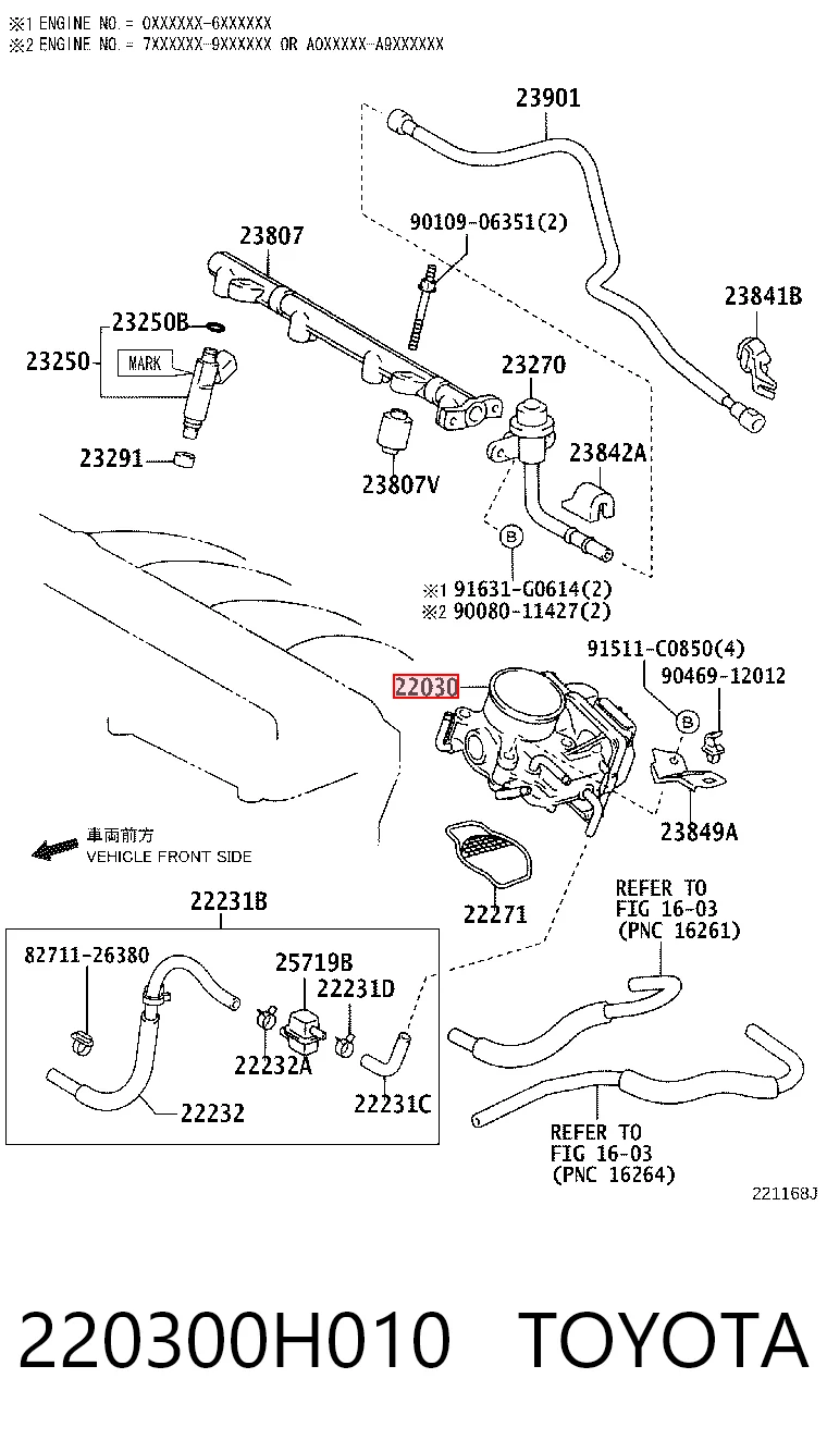 Válvula de borboleta montada para Toyota Camry V V30