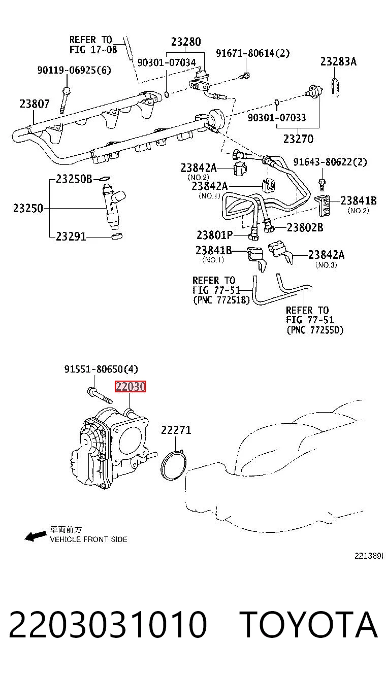 Válvula de borboleta montada para Toyota Land Cruiser PRADO ASIA J12