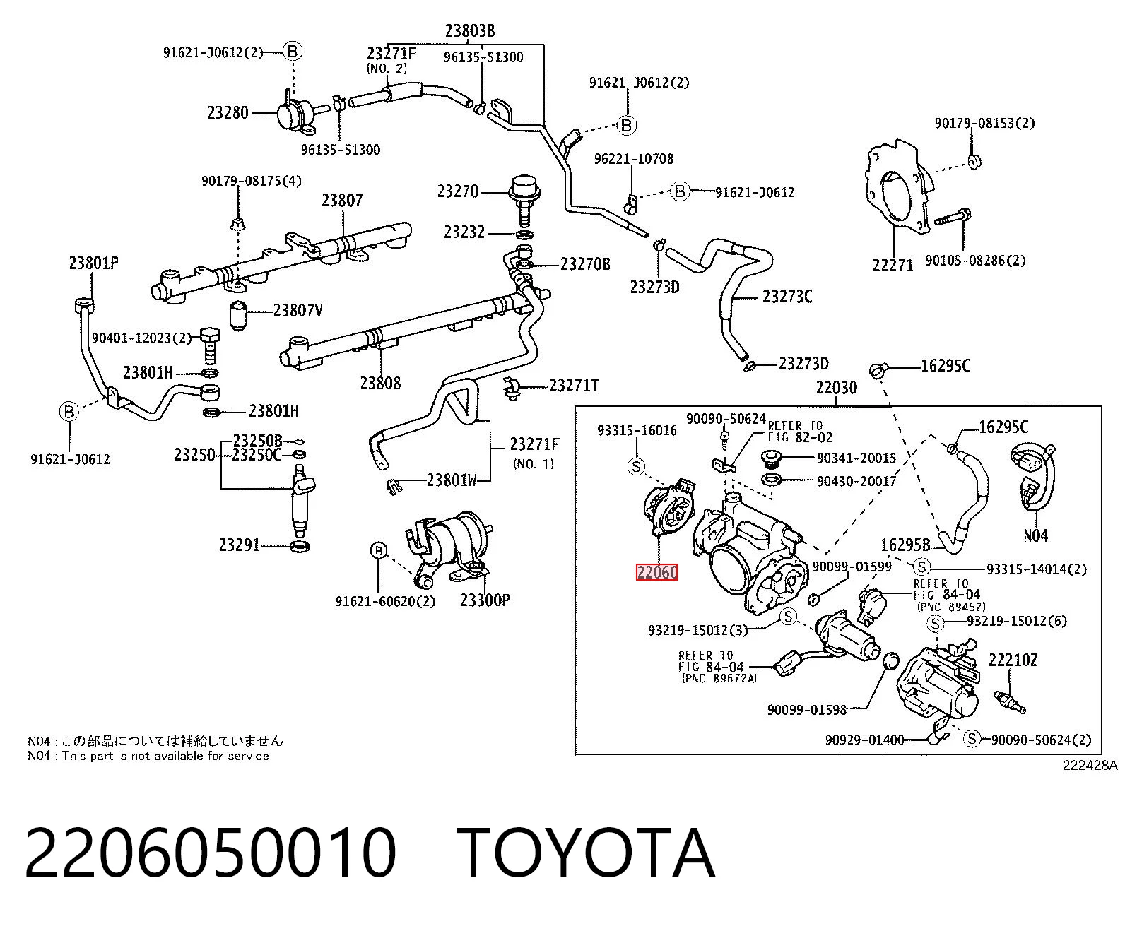 2206050010 Toyota Regulador da válvula de borboleta