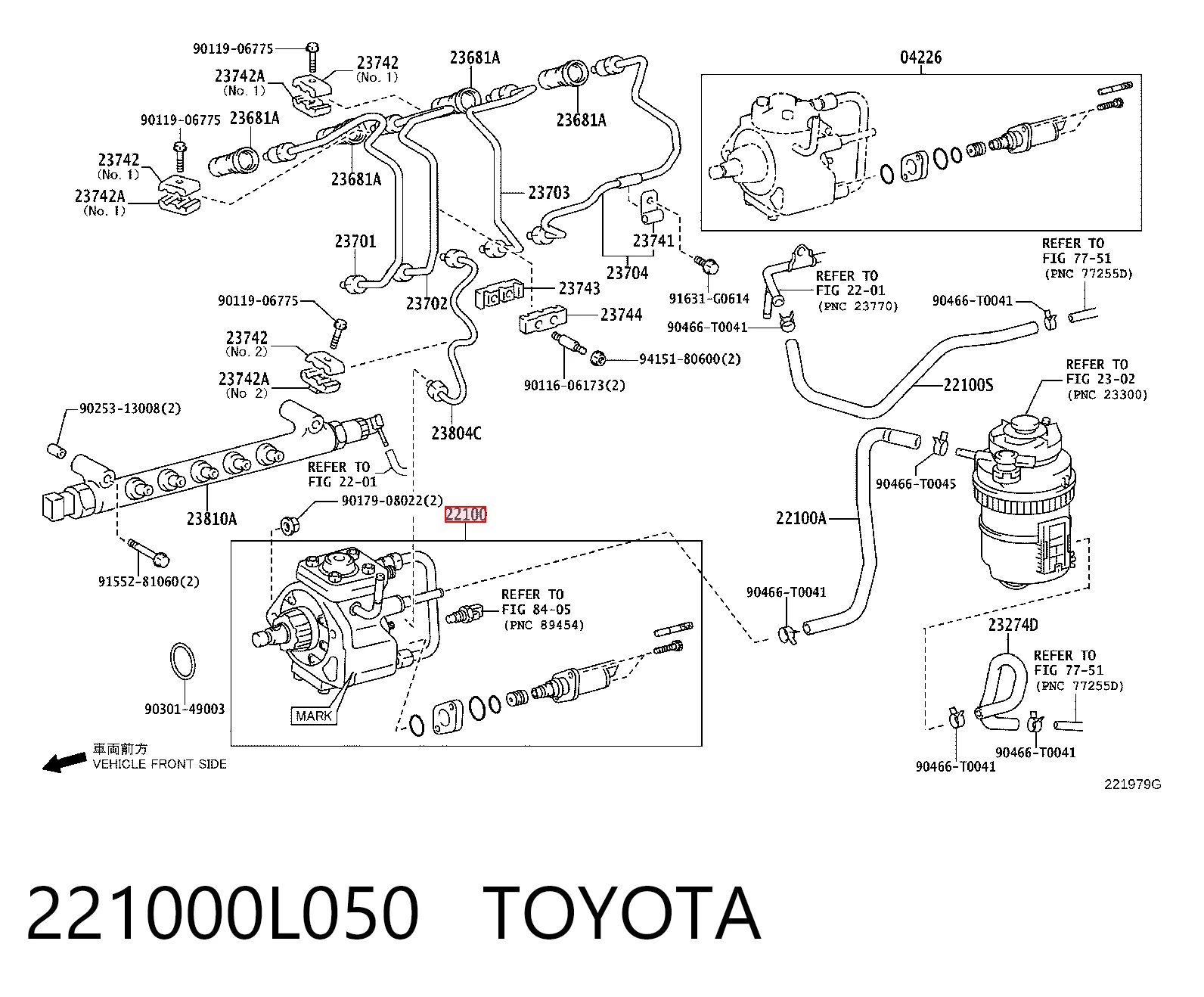  Bomba de combustível de pressão alta Toyota Hilux pick-up (KUN25) (2005 - 2015) 