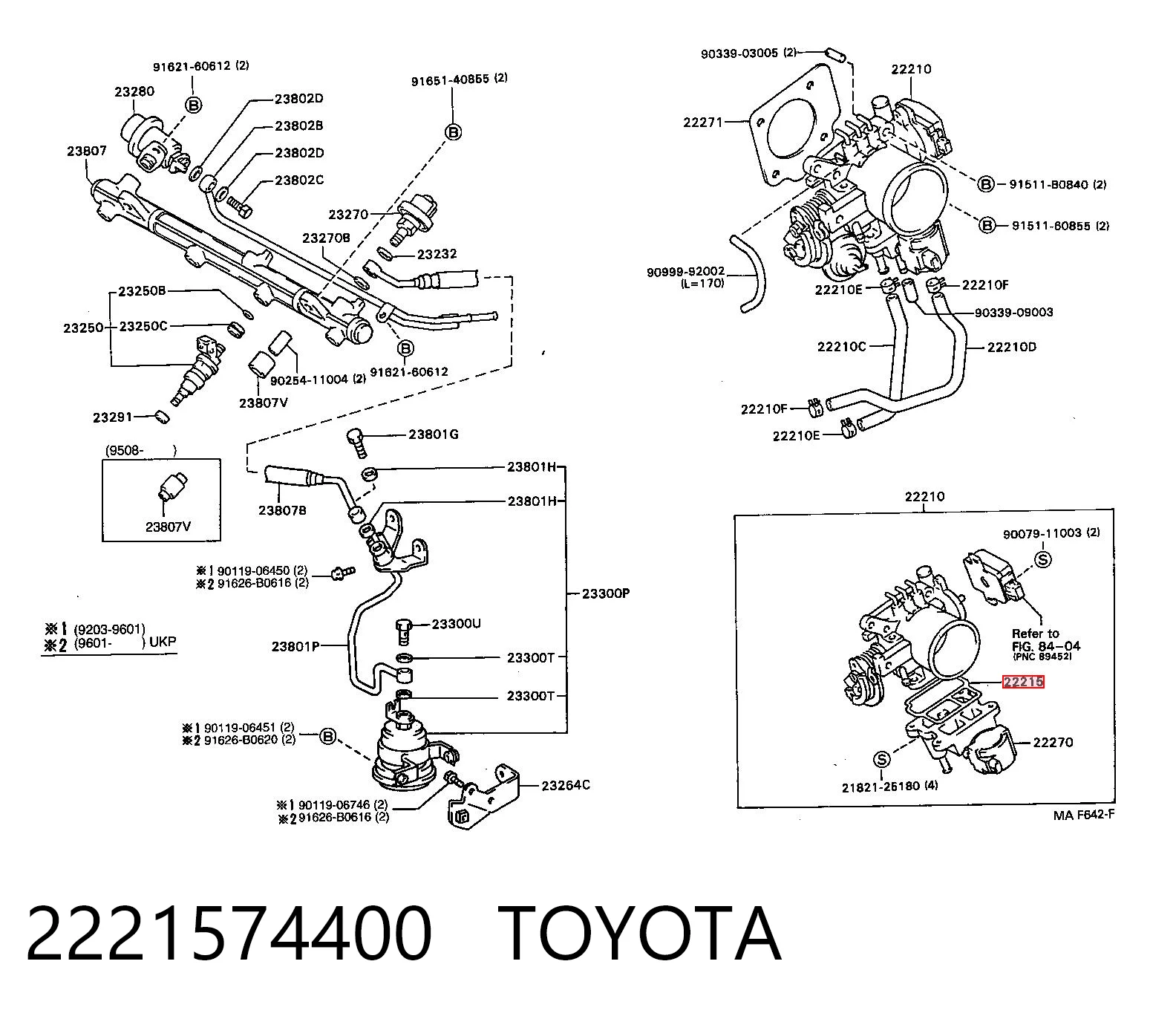 Vedante da válvula de borboleta Toyota Corolla  E10 ao melhor preço