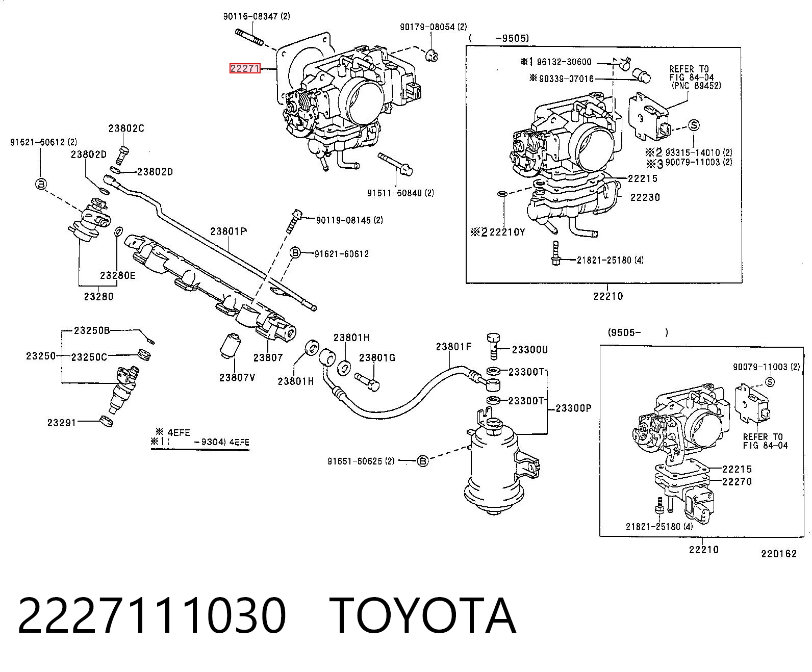 Vedante da válvula de borboleta Toyota Corolla E11 ao melhor preço