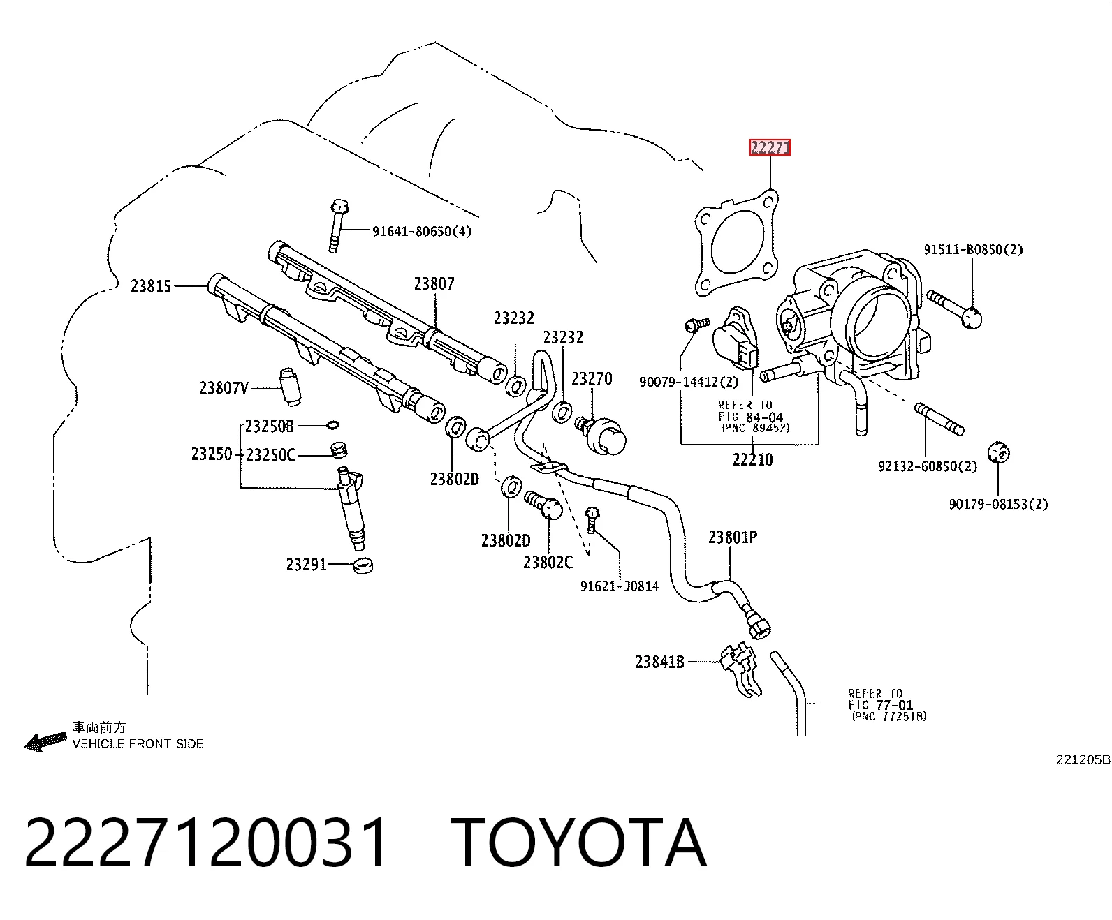Vedante da válvula de borboleta Toyota Camry V30 ao melhor preço