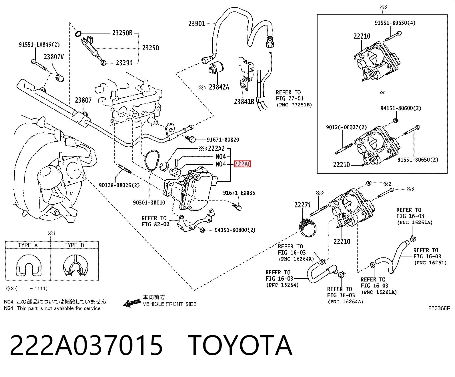 222A037015 Toyota Módulo de direção (Centralina eletrônica) das válvulas