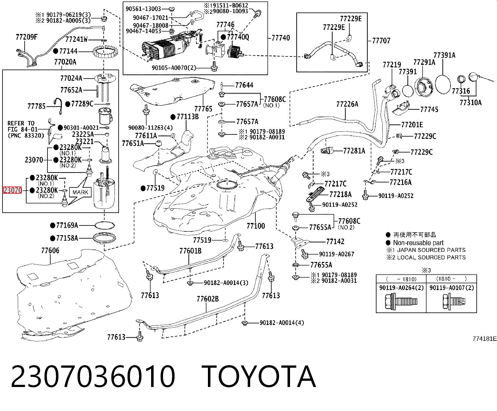 2307036010 Toyota