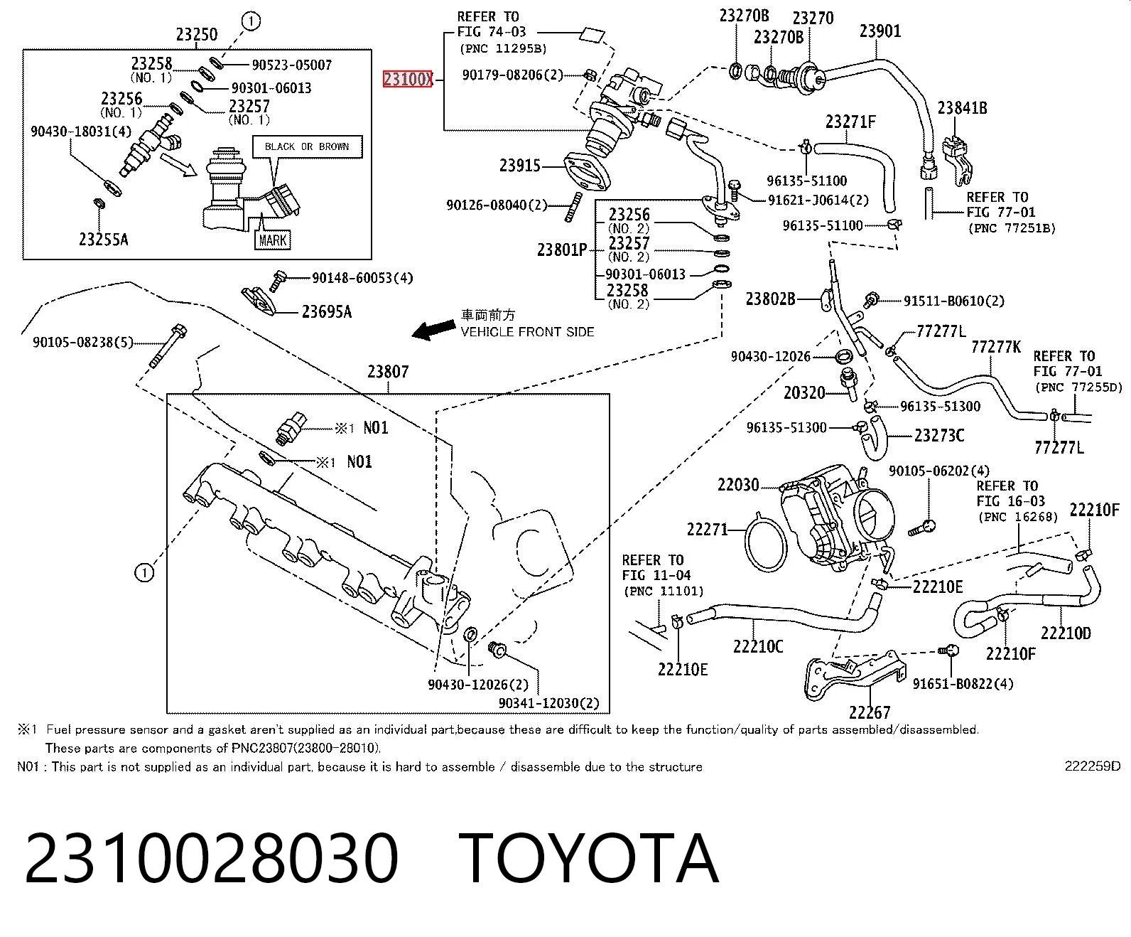 2310028030 Toyota Bomba de combustível de pressão alta