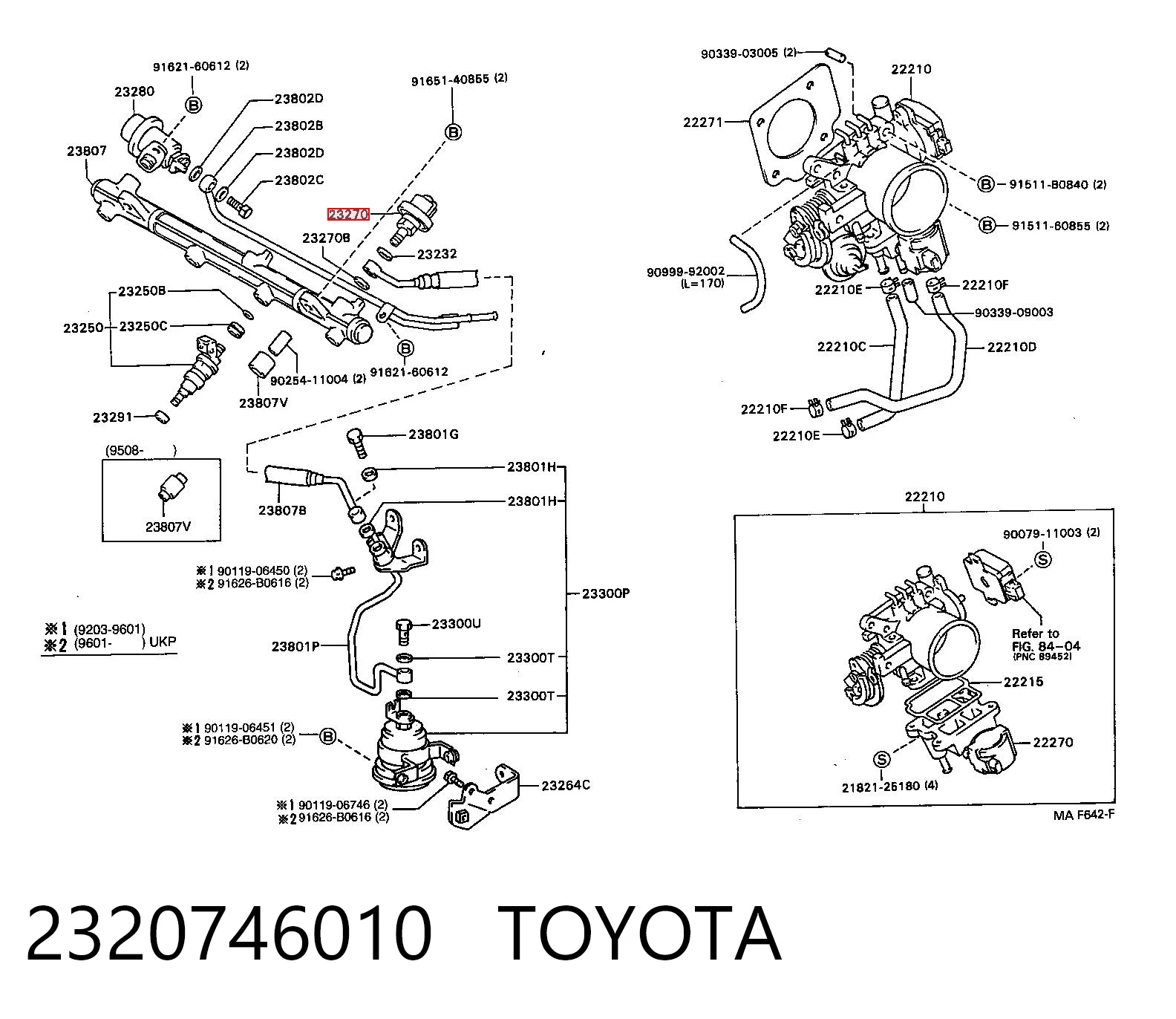 Regulador de pressão de combustível na régua de injectores para Toyota RAV4 I Cabrio SXA 10