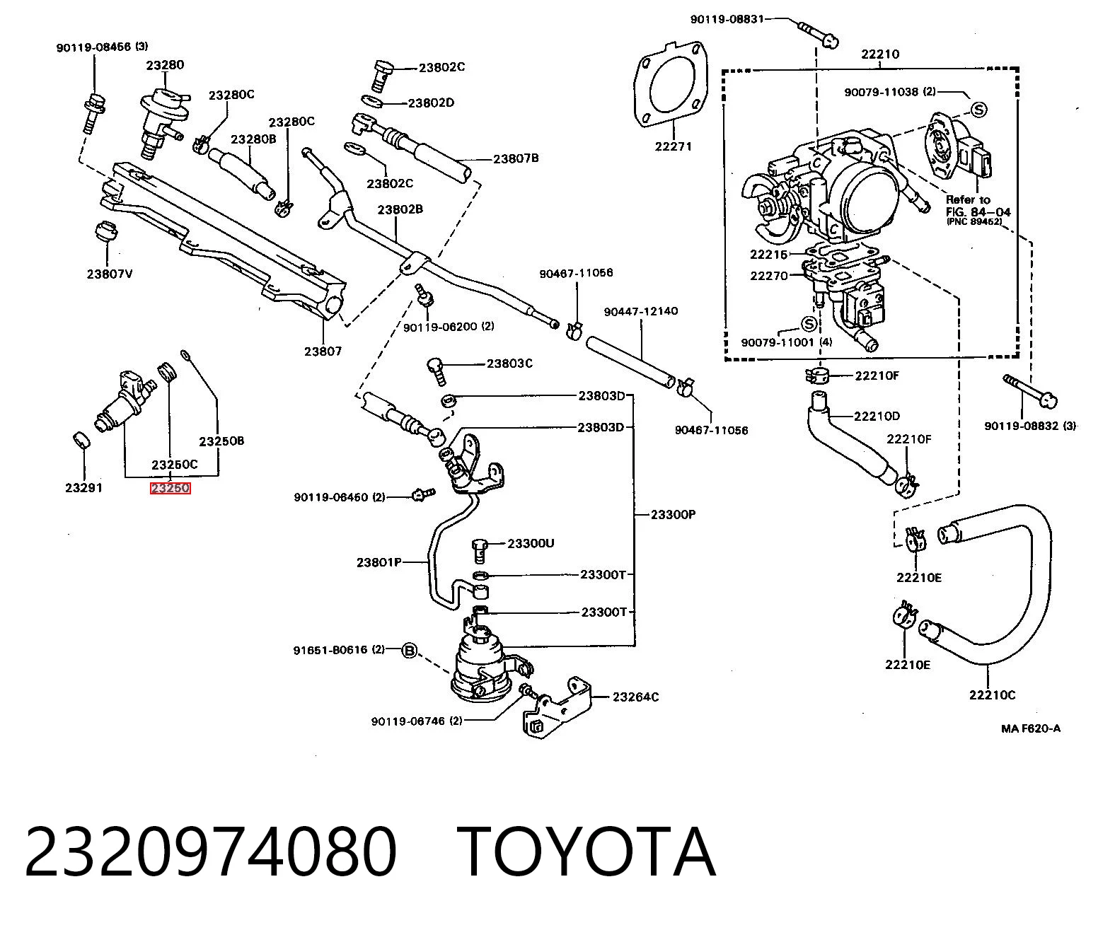  Injetor de injeção de combustível Toyota Land Cruiser 80 SUV (J8) (1990 - 1998) 80