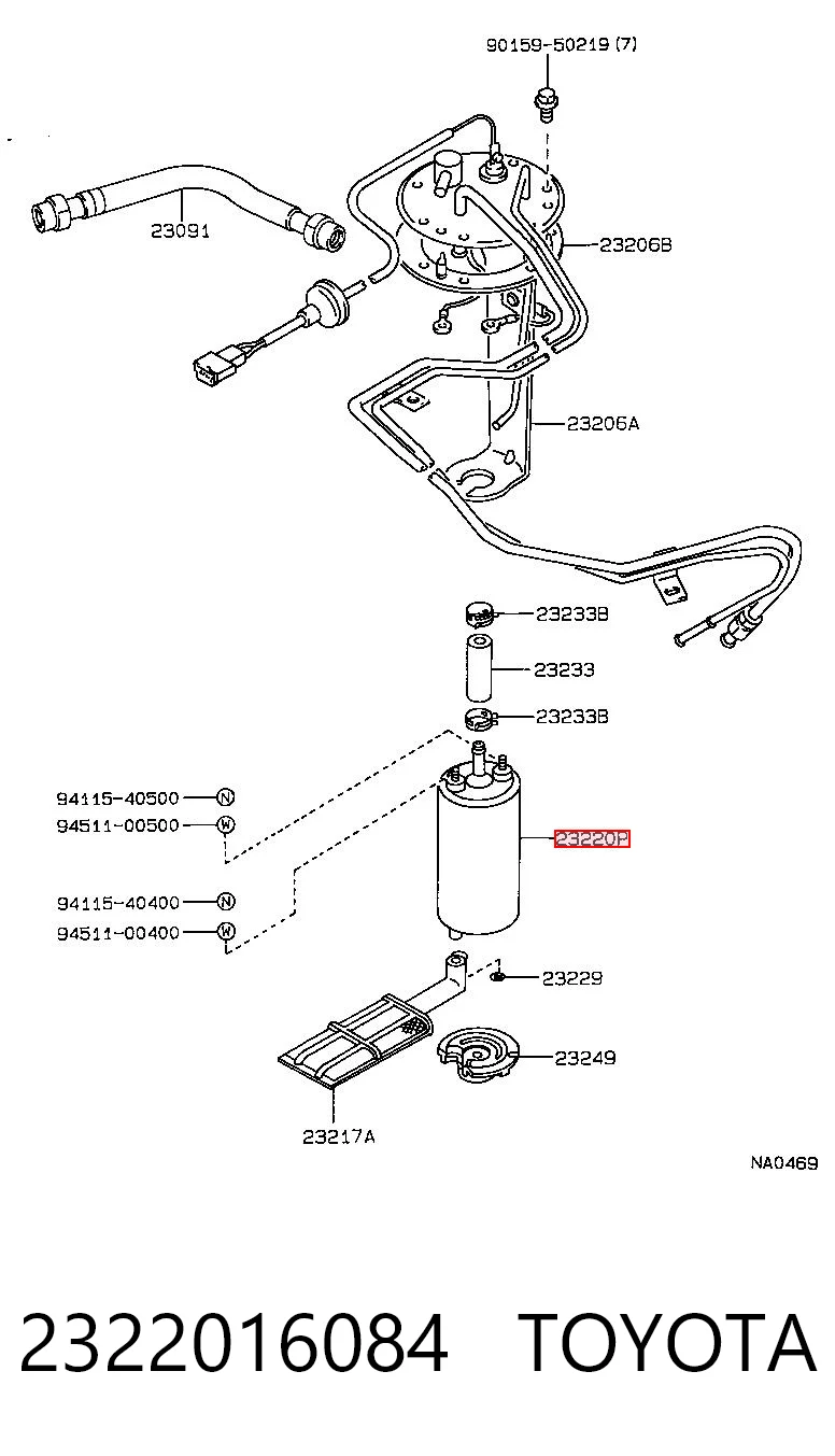 Bomba de combustível de pressão alta Toyota Camry  V2 ao melhor preço