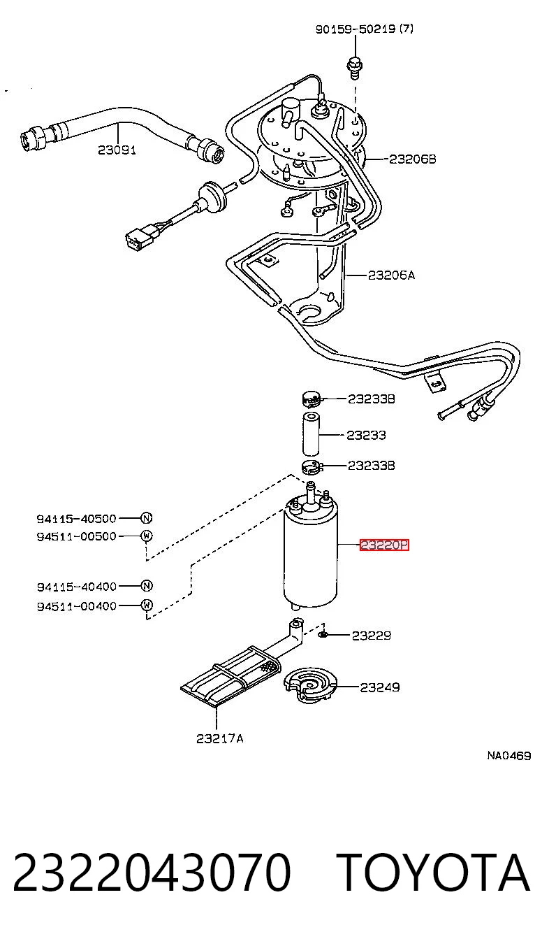 2322043070 Toyota