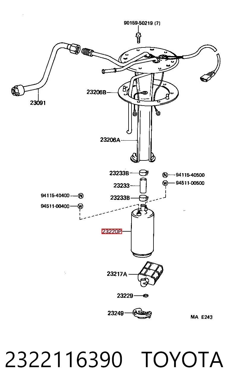 2322116390 Toyota