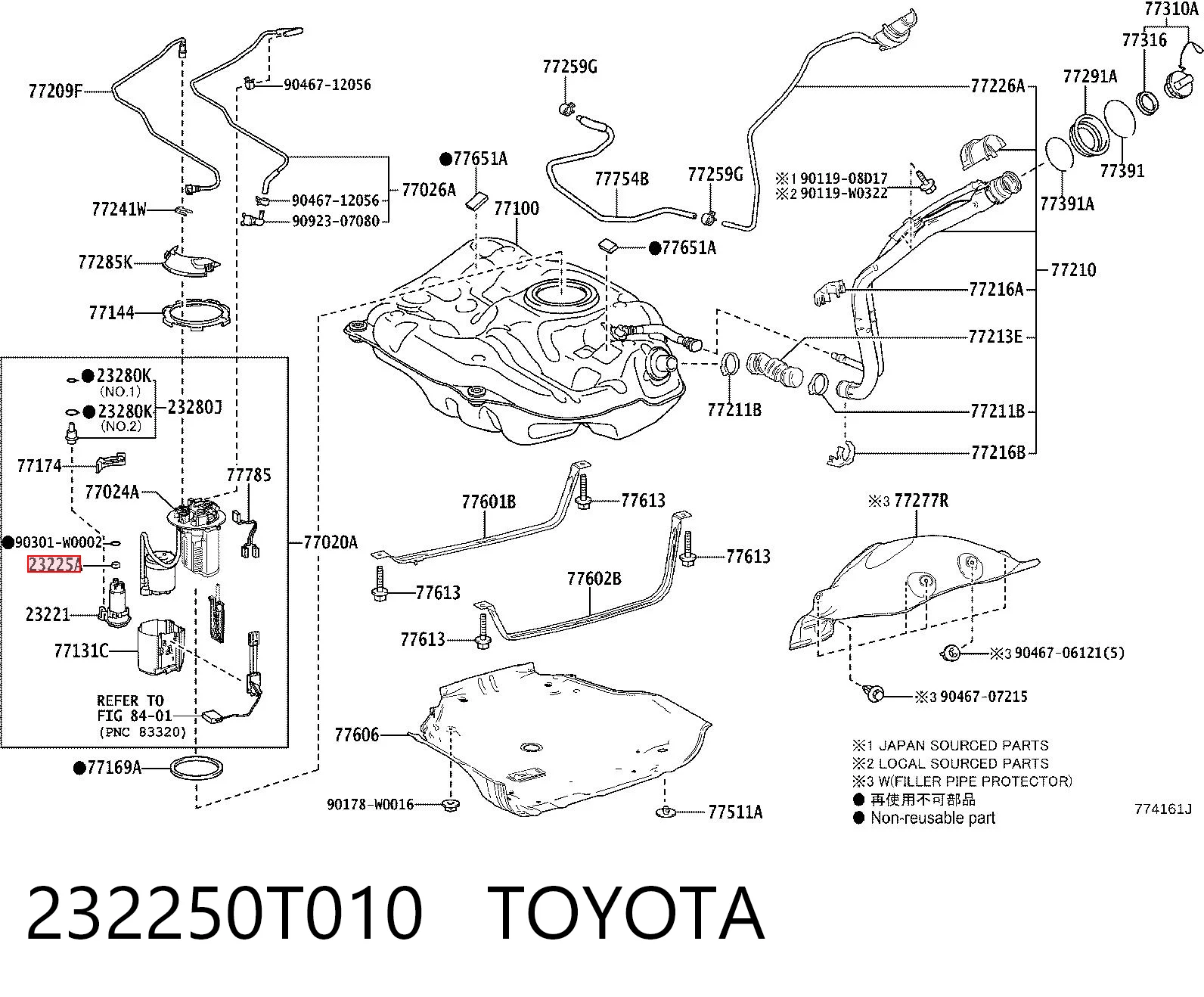 232250T010 Toyota 