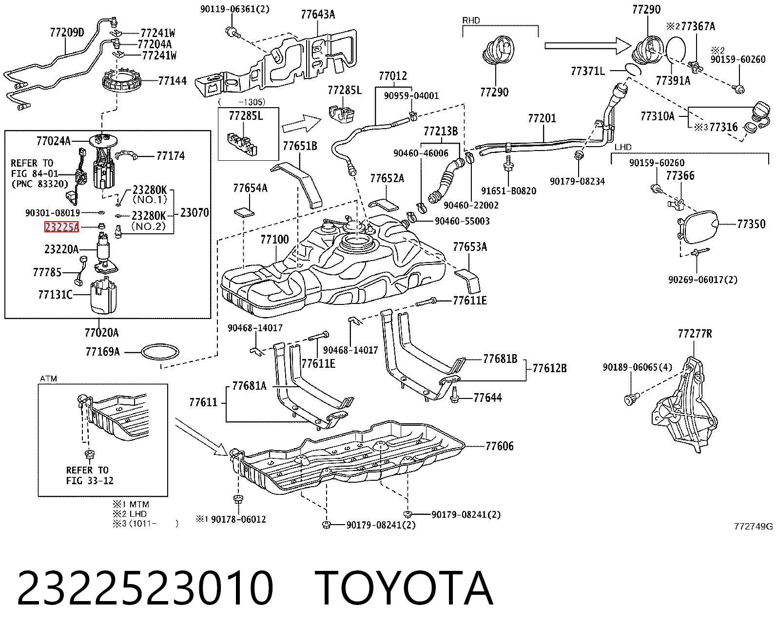 2322523010 Toyota