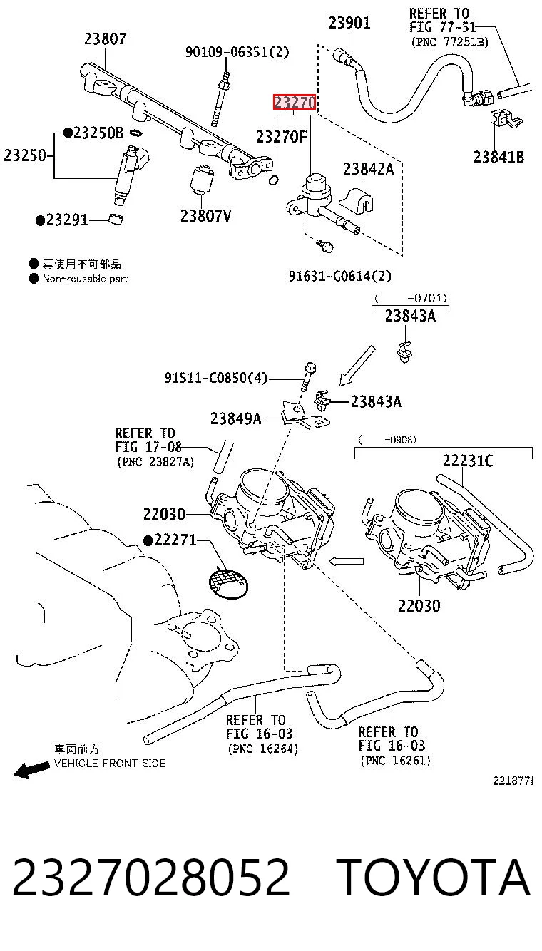 Regulador de pressão de combustível na régua de injectores Toyota 2327028052 preço, a partir de 119,71 USD