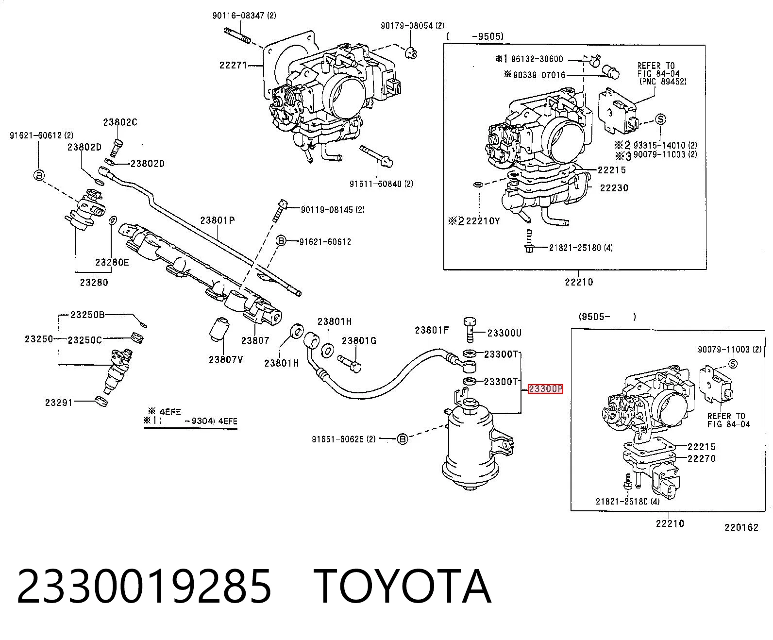 2330019285 Toyota Filtro de combustível