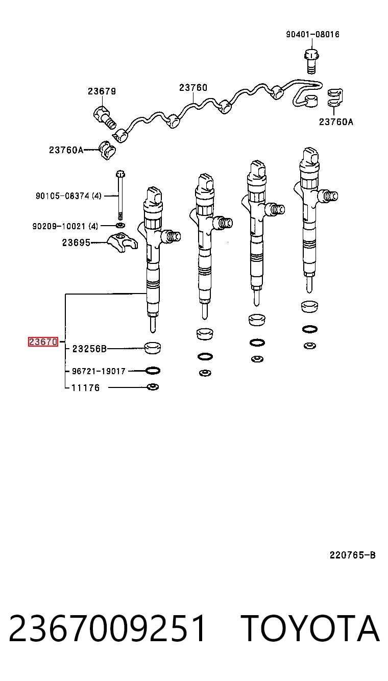 Injetor de injeção de combustível para Toyota Corolla  E12