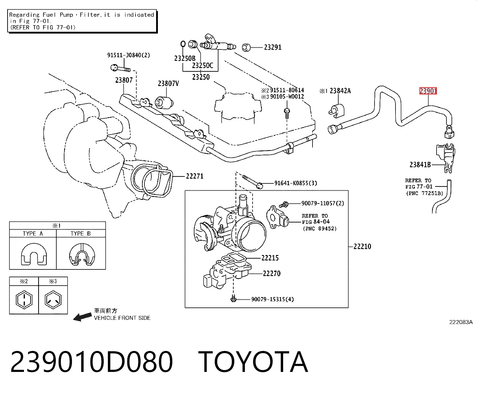 239010D080 Toyota