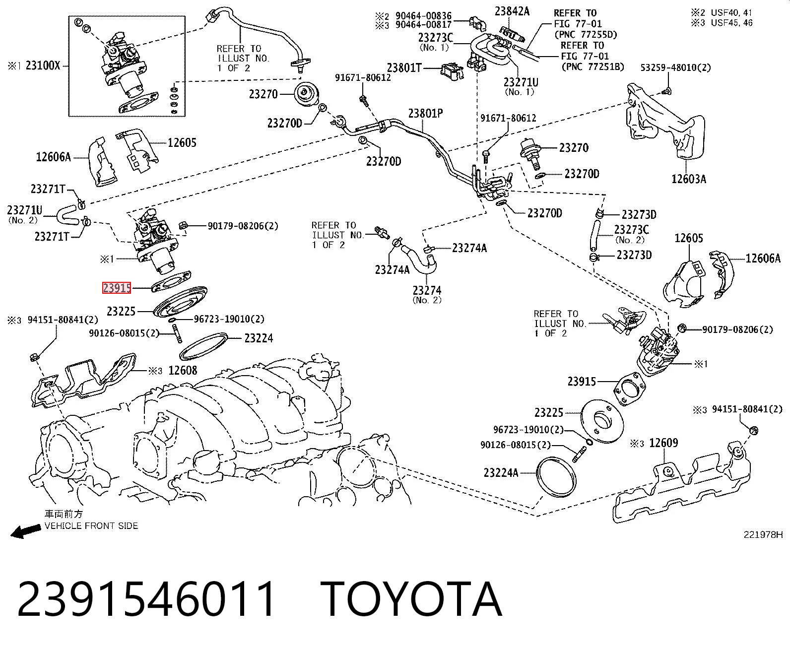 2391546011 Toyota Vedante da bomba de combustível da Bomba de Combustível de Pressão Alta