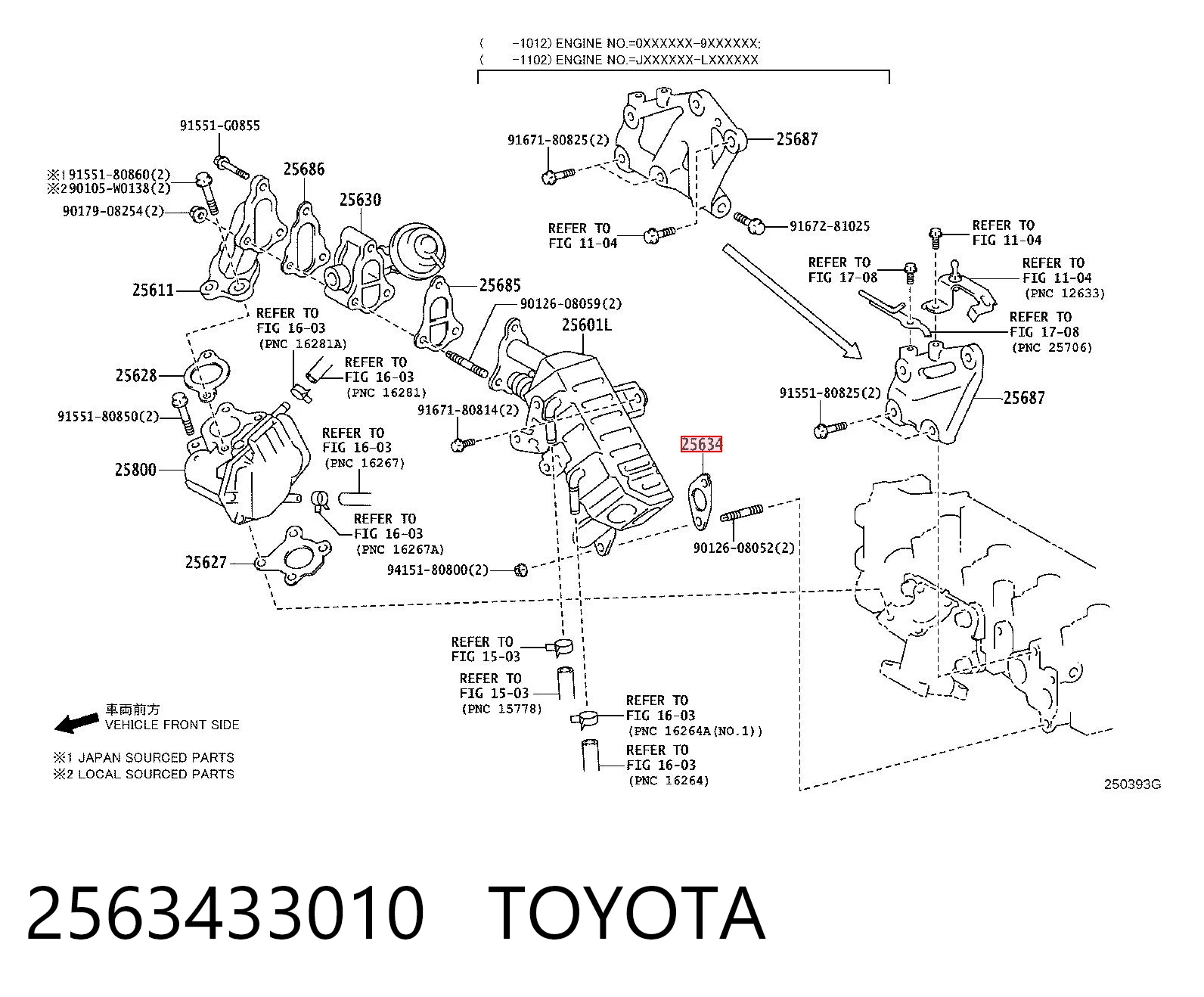 2563433010 Toyota