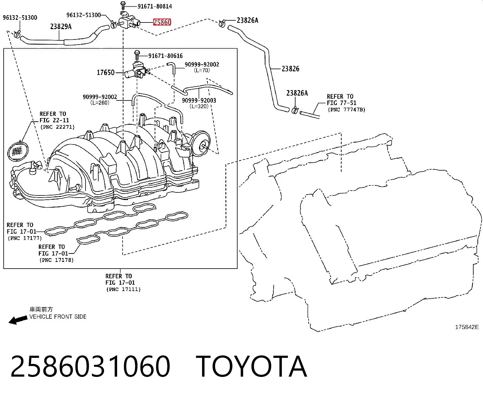 Válvula de adsorvedor dos vapores de combustível para Lexus RX 270/350/450H AGL10, GGL15, GYL15