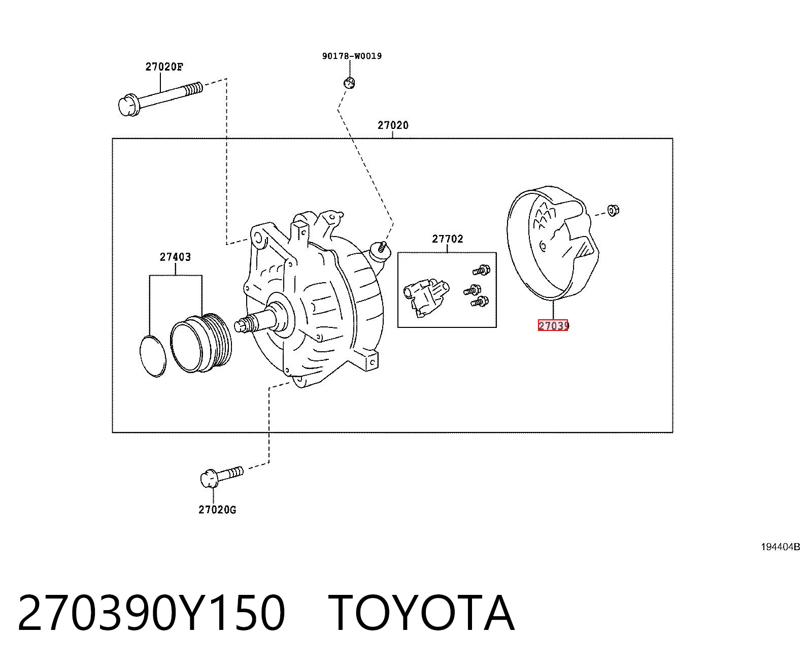 270390Y150 Toyota