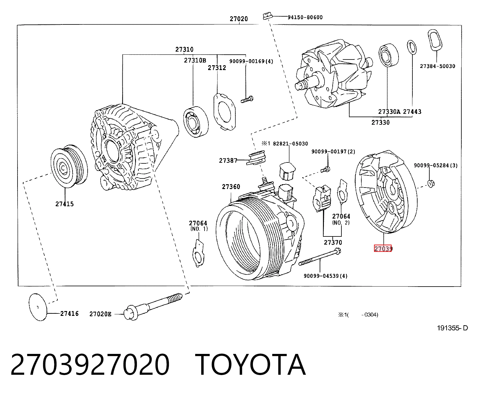 2703927020 Toyota