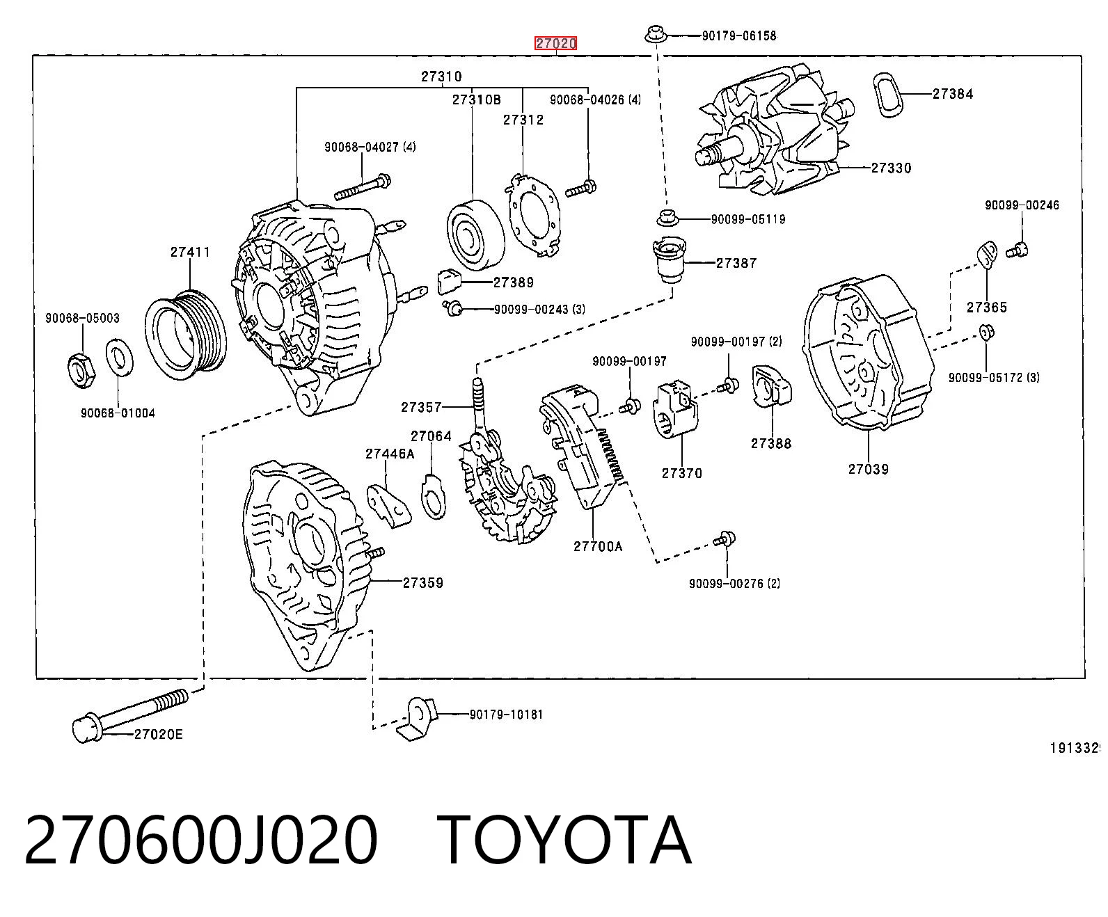 270600J020 Toyota Gerador