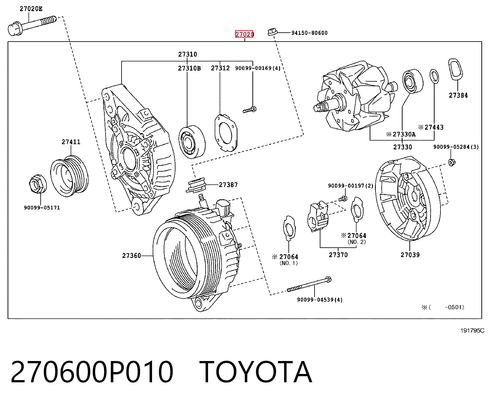 270600P010 Toyota