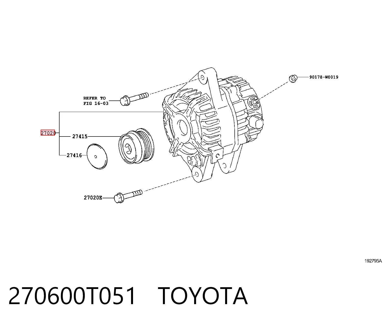 Gerador Toyota RAV4 III A3