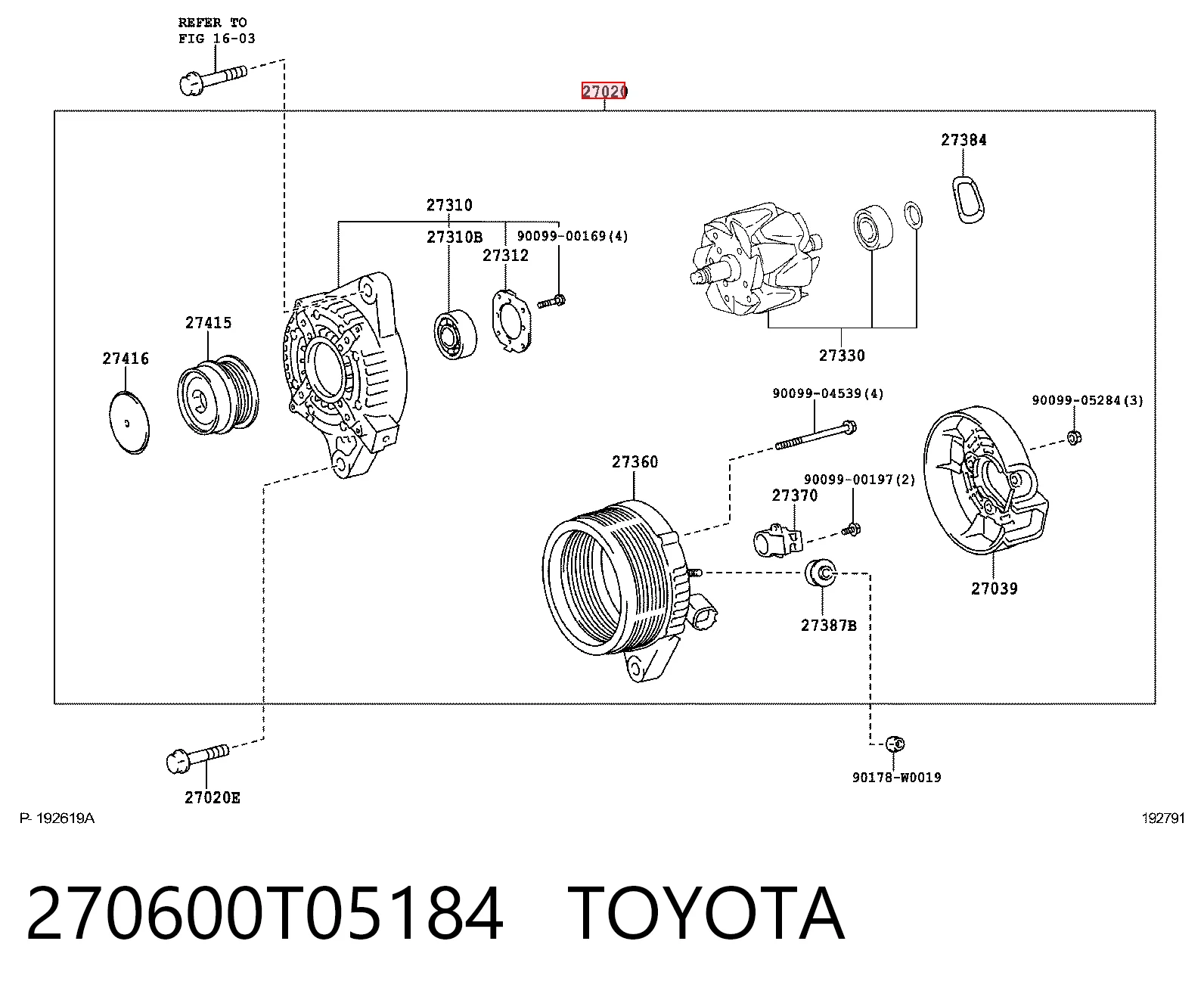 Gerador para Toyota RAV4 III A3