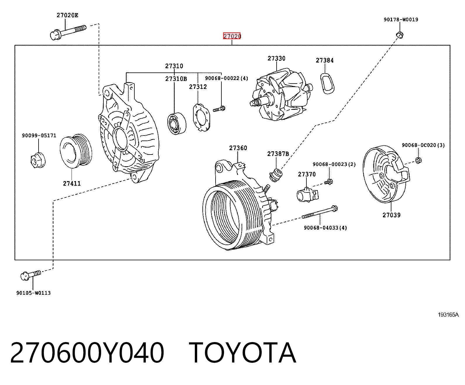 Gerador Toyota Corolla  E18