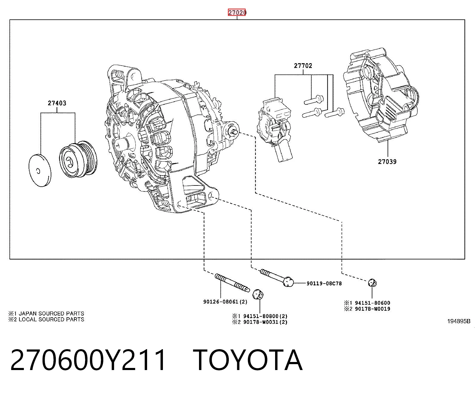 Gerador Toyota C-HR  X10 ao melhor preço