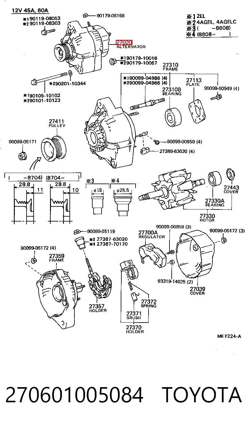  Corolla  liftback (1983-1988) original desde 208,38 €