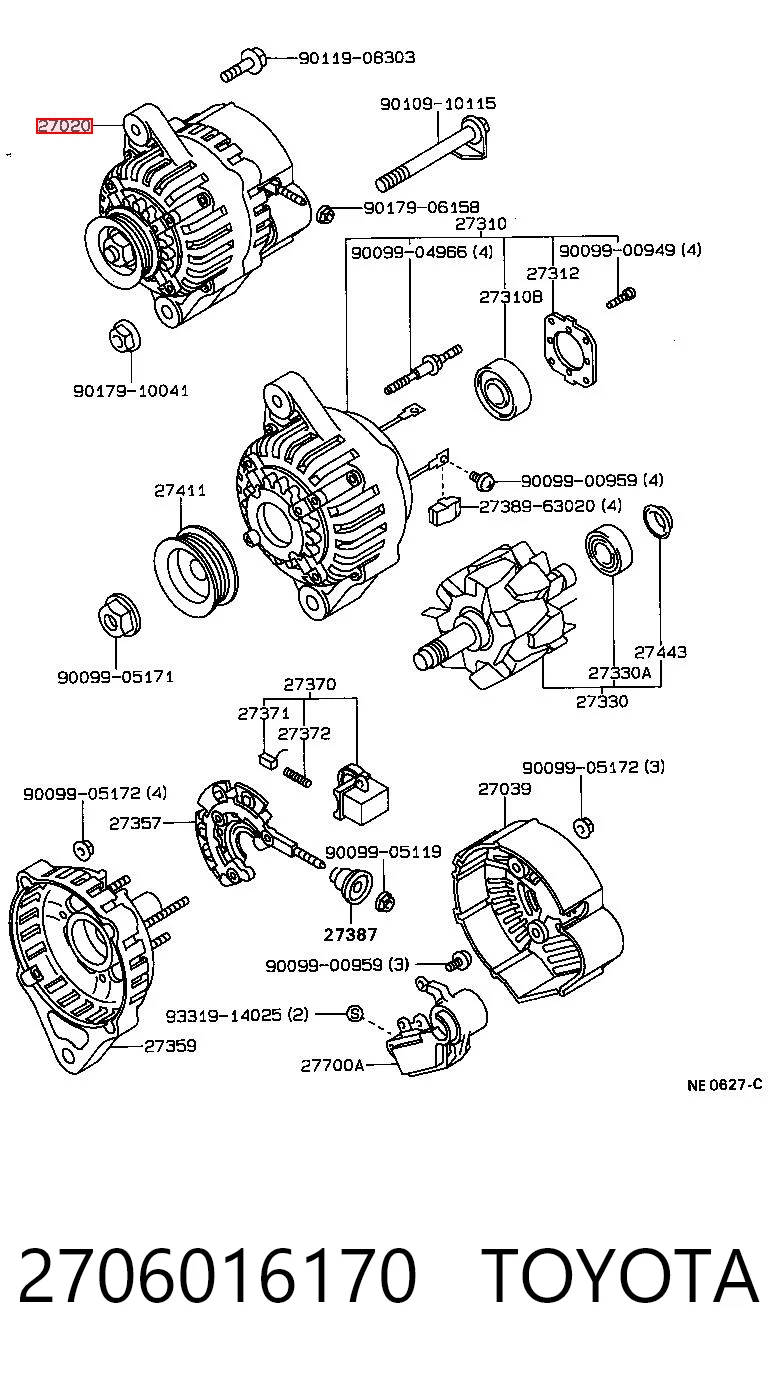 2706016170 Toyota Gerador