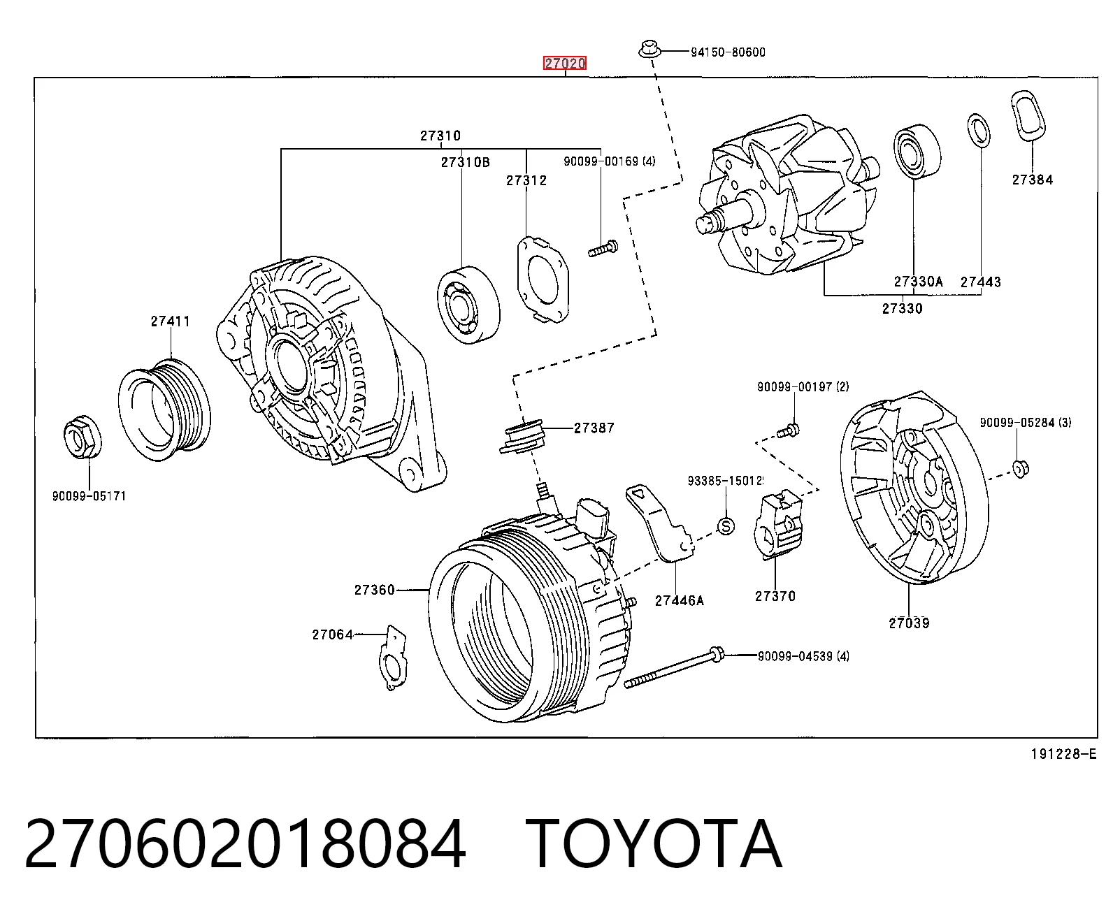 Gerador Lexus RX 300 MCU15