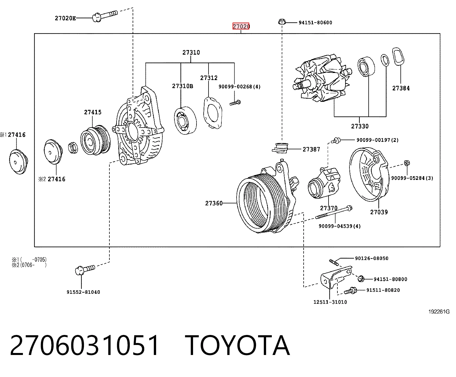 2706031051 Toyota