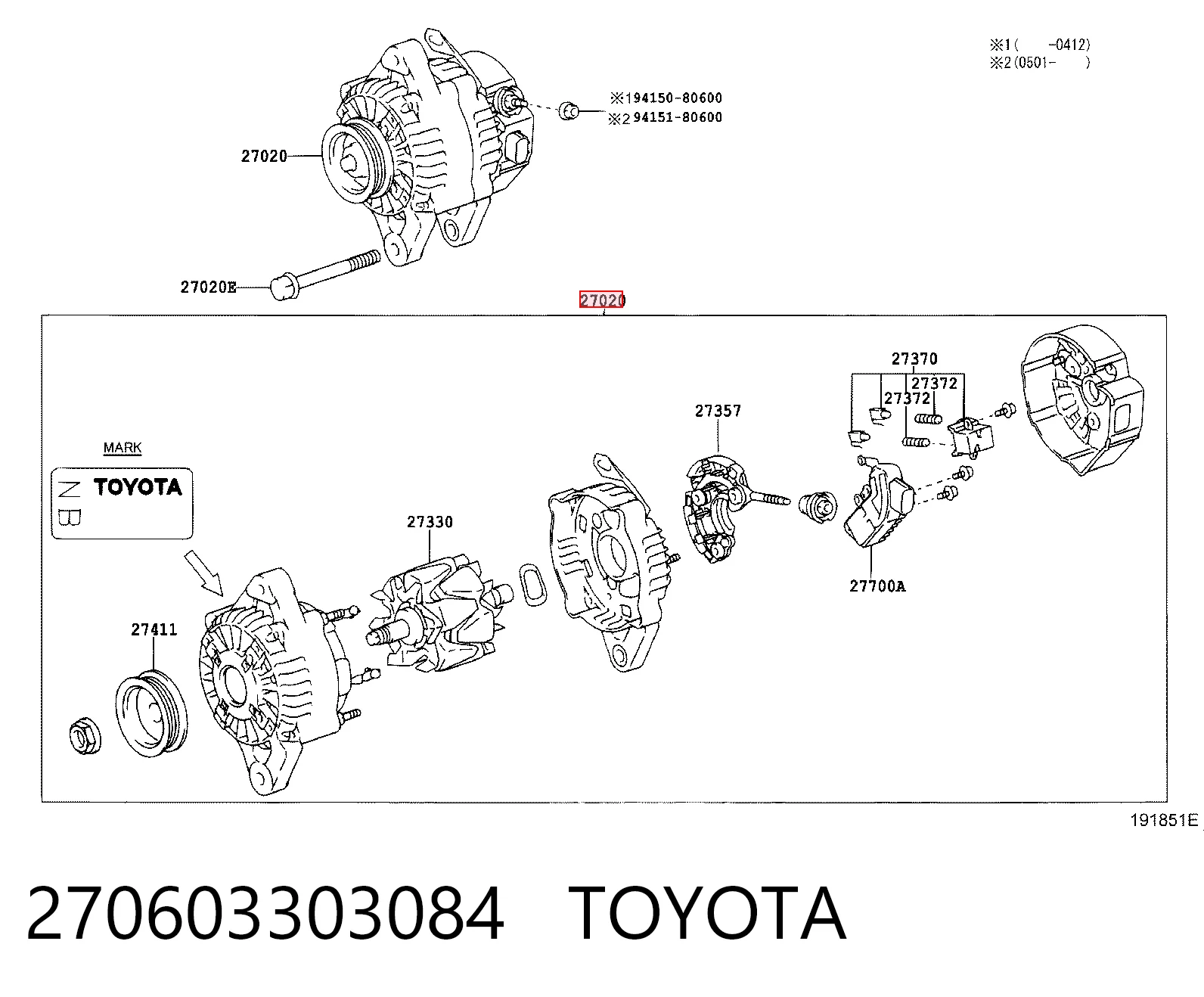 270603303084 Toyota
