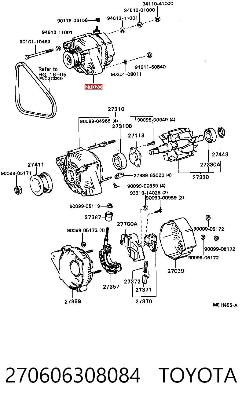 Gerador para Toyota Camry II V2