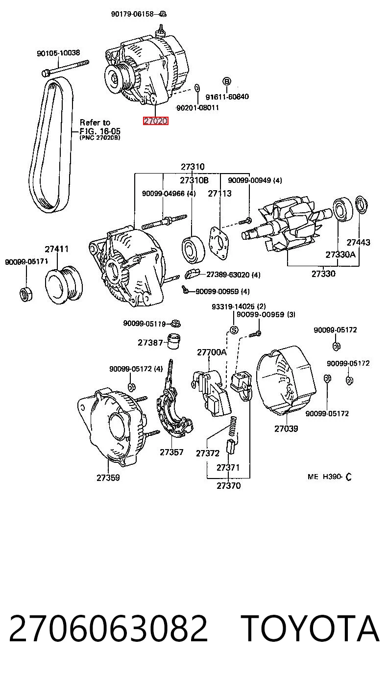 2706063082 Toyota Gerador