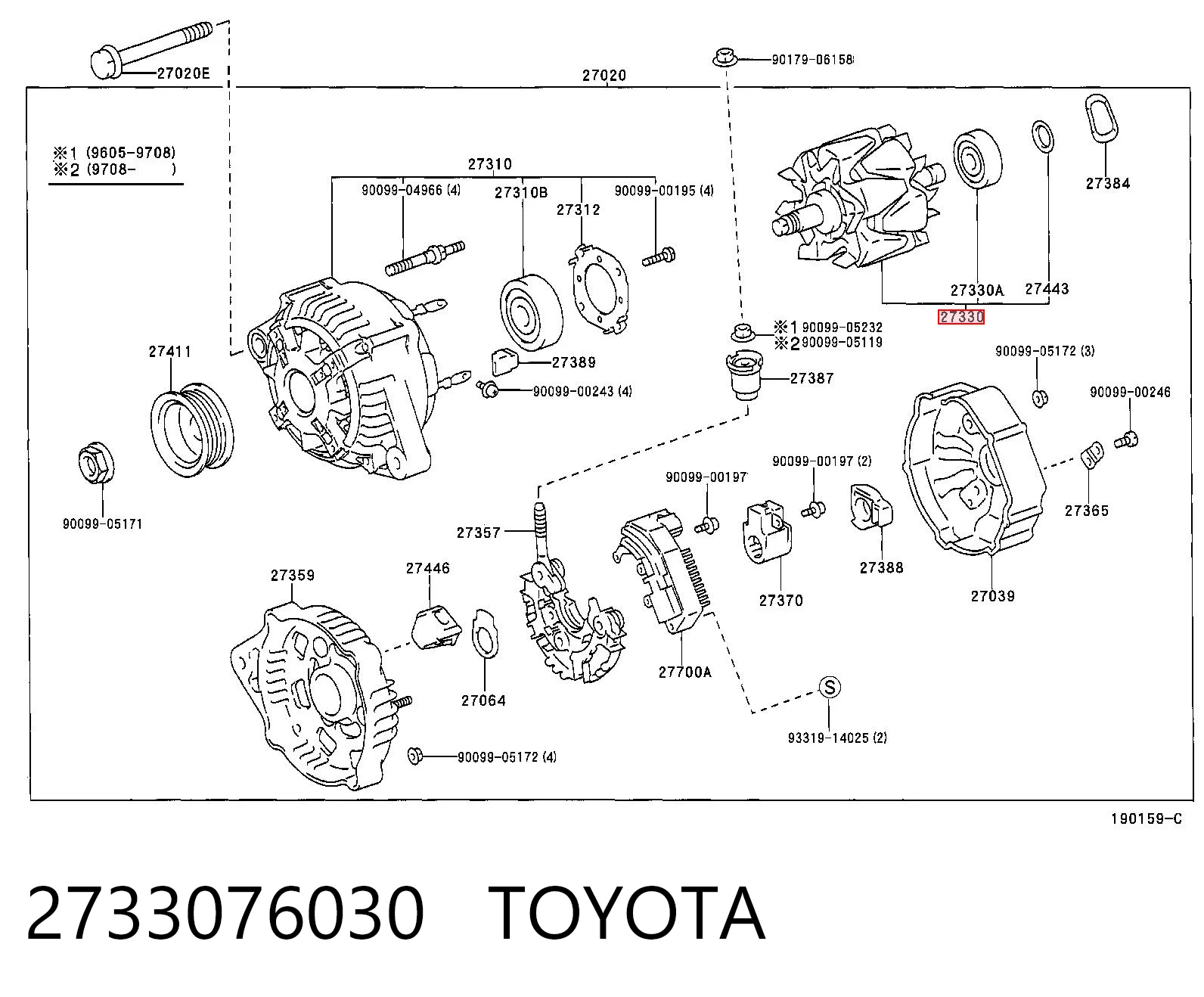 Compre Induzido (rotor) do gerador Toyota RAV4 2