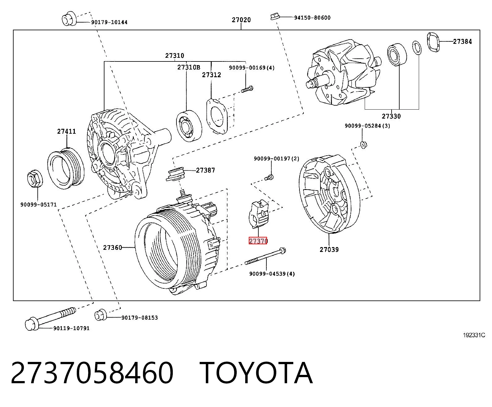 2737058460 Toyota Escova do gerador