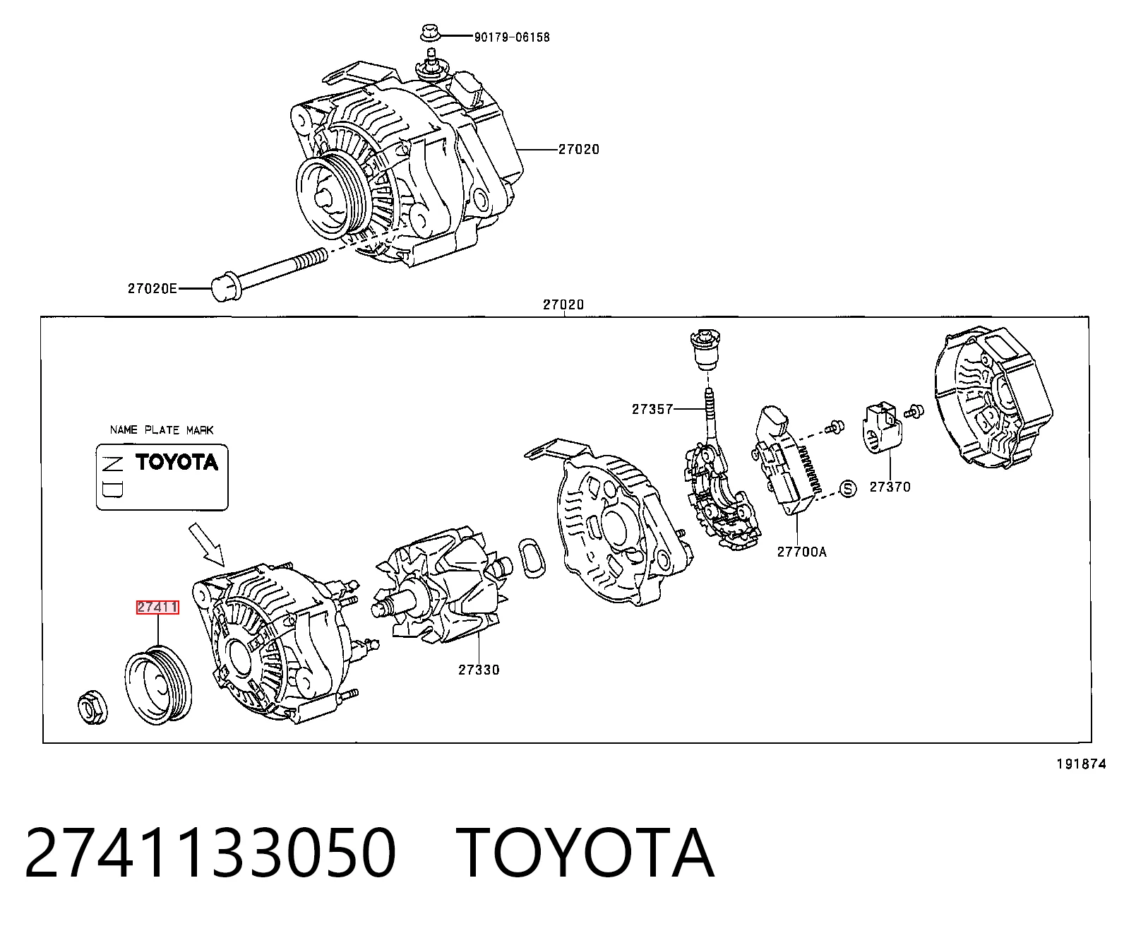 Compre Polia do gerador Toyota Yaris 