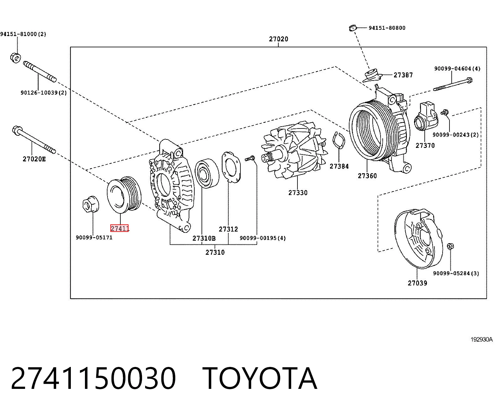 2741150030 Toyota