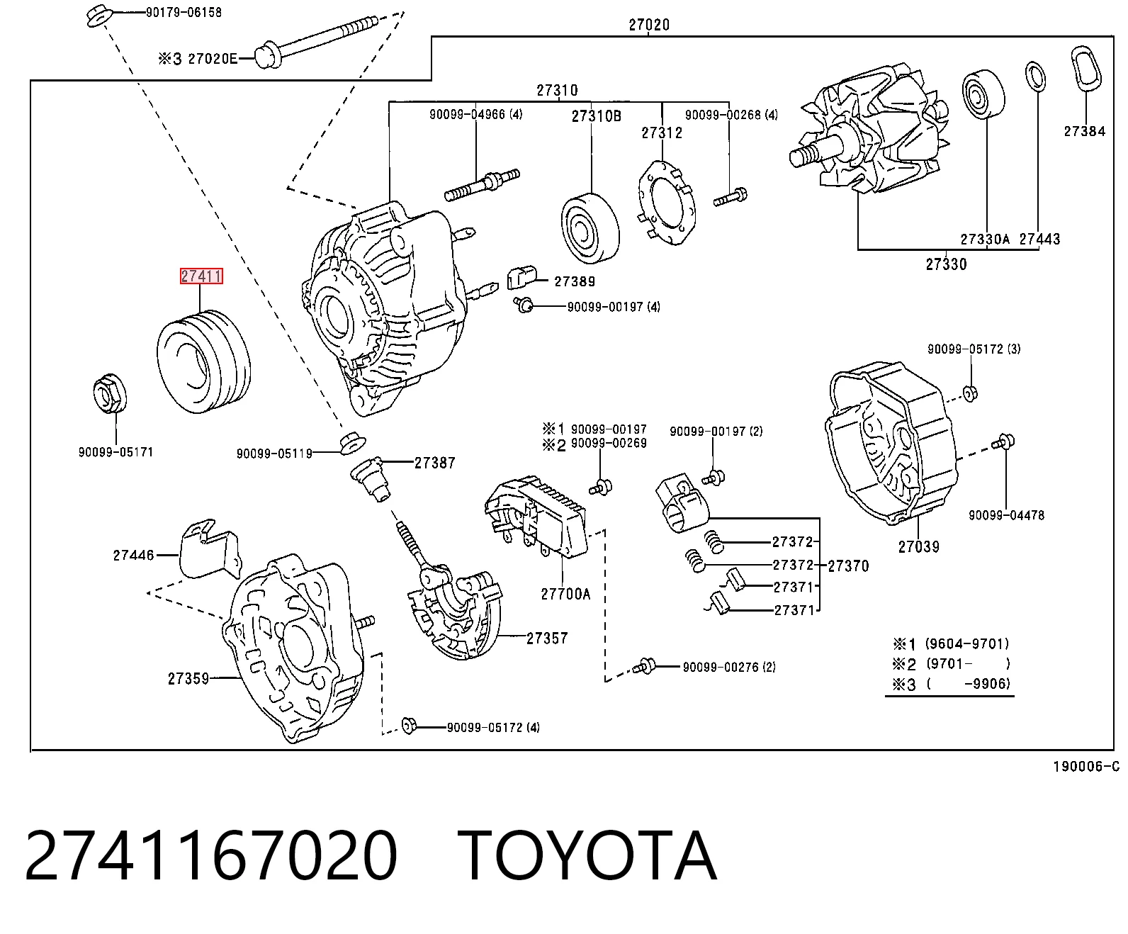2741167020 Toyota