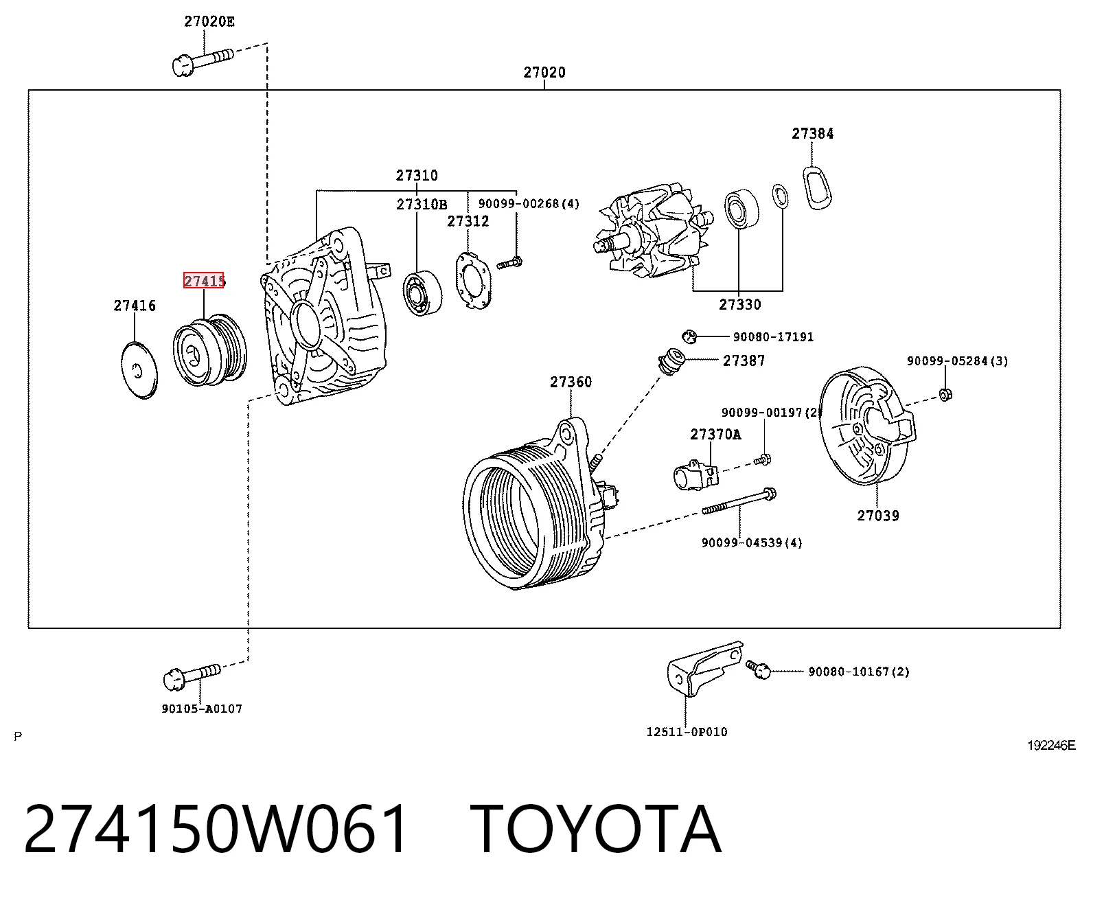 274150W061 Toyota
