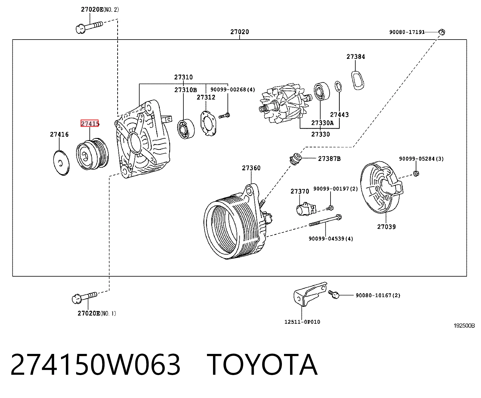 274150W063 Toyota