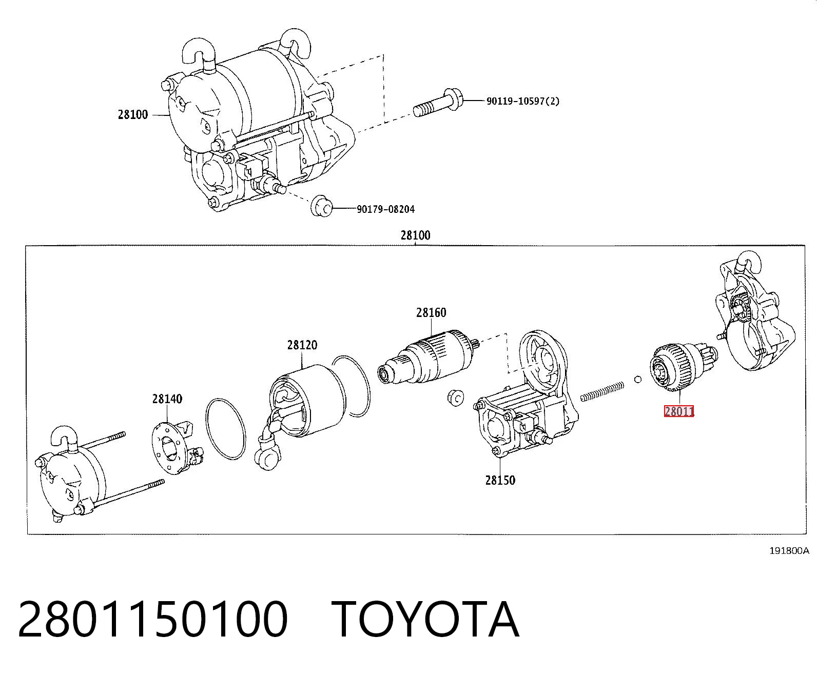 Roda-livre do motor de arranco Toyota Land Cruiser J200 ao melhor preço