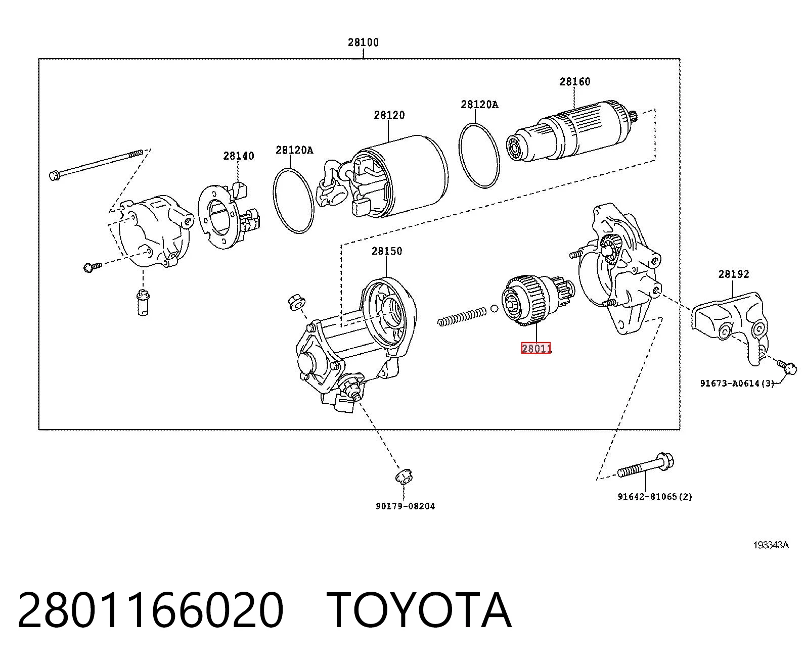 2801166020 Toyota