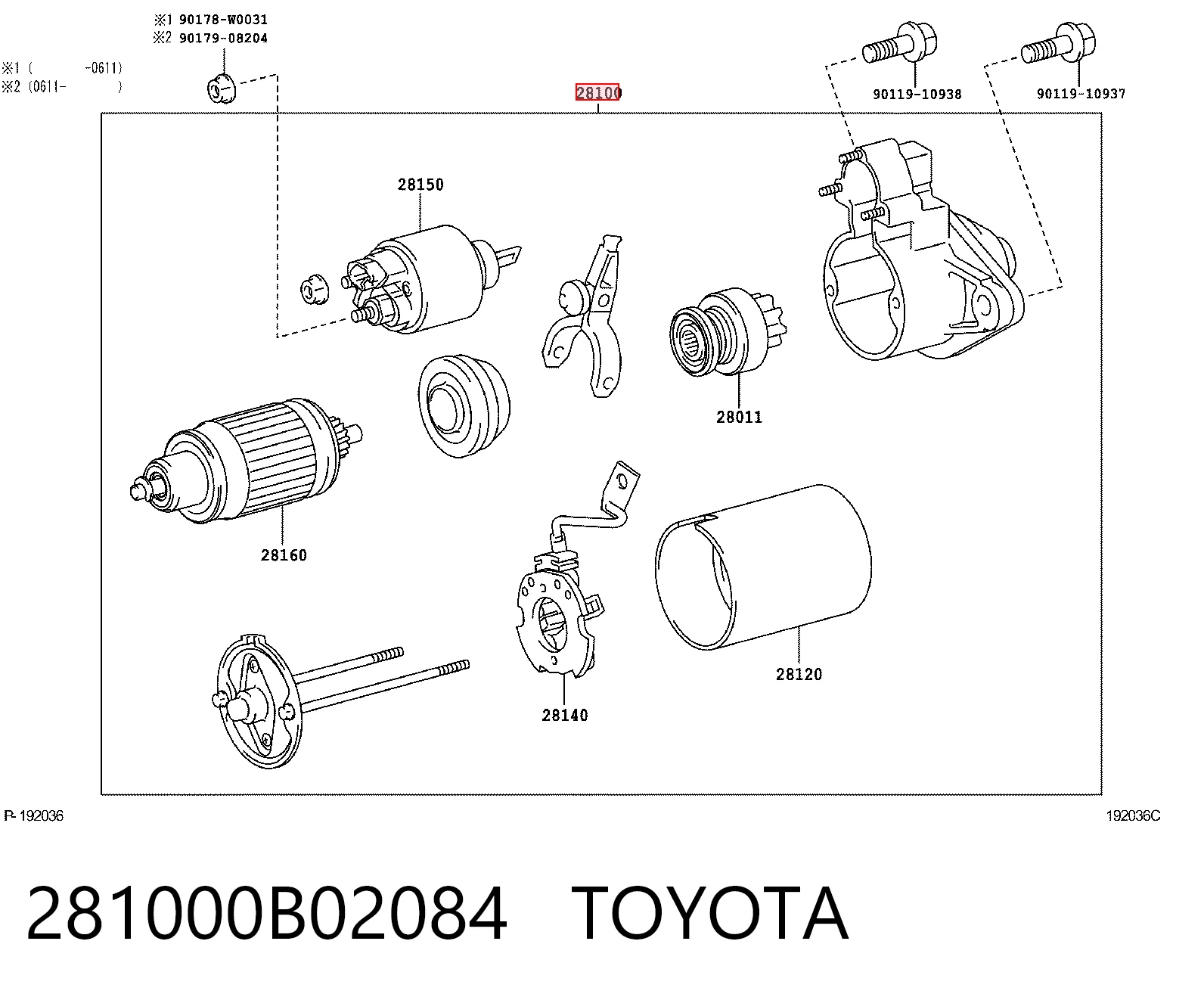 281000B02084 Toyota
